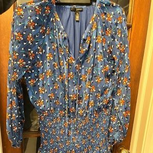 Aqua smocked dress. Excellent condition.